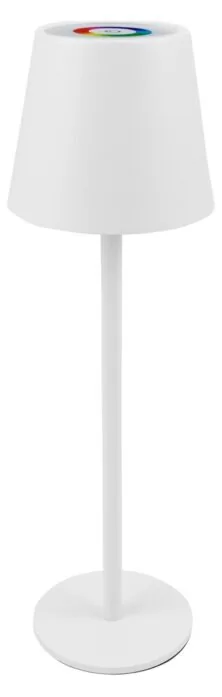POWERTECH LED επιτραπέζιο φωτιστικό HLL-0196, RGB, ρυθμιζόμενο, επαναφορτιζόμενο, λευκό