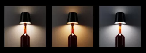 POWERTECH LED φωτιστικό για μπουκάλι HLL-0197, ρυθμιζόμενο, επαναφορτιζόμενο, μαύρο 2
