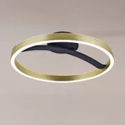 POWERTECH LED φωτιστικό οροφής HLL-0199, 29W, 4000K, Φ38x10cm, χρυσό/μαύρο 2