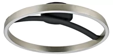 POWERTECH LED φωτιστικό οροφής HLL-0200, 29W, 4000K, Φ38x10cm, ασημί/μαύρο