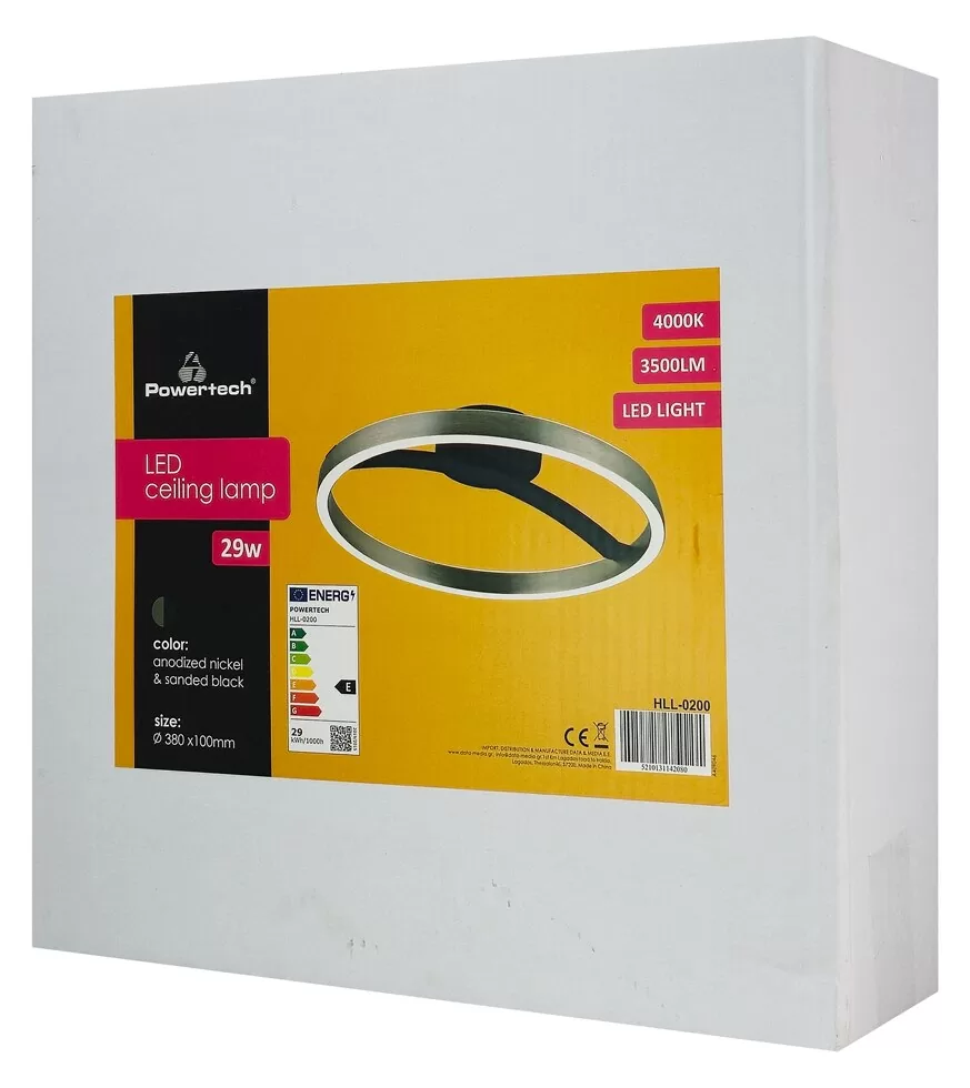 POWERTECH LED φωτιστικό οροφής HLL-0200, 29W, 4000K, Φ38x10cm, ασημί/μαύρο 8 POWERTECH LED φωτιστικό οροφής HLL-0200, 29W, 4000K, Φ38x10cm, ασημί/μαύρο - Image 6