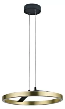 POWERTECH LED φωτιστικό οροφής HLL-0201, 29W, 4000K, Φ38x120cm, χρυσό/μαύρο
