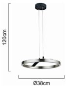 POWERTECH LED φωτιστικό οροφής HLL-0202, 29W, 4000K, Φ38x120cm, ασημί/μαύρο 11 POWERTECH LED φωτιστικό οροφής HLL-0202, 29W, 4000K, Φ38x120cm, ασημί/μαύρο 4