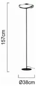 POWERTECH LED φωτιστικό δαπέδου HLL-0204, 42W, 4000K, Φ38x157cm, ασημί/μαύρο 4