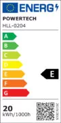 POWERTECH LED φωτιστικό δαπέδου HLL-0204, 42W, 4000K, Φ38x157cm, ασημί/μαύρο 5