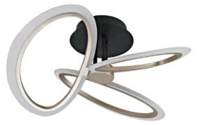 POWERTECH LED φωτιστικό οροφής HLL-0206, 40W, 4000K, Φ53x26cm, οπάλ χρυσό/μαύρο 2 POWERTECH LED φωτιστικό οροφής HLL-0206, 40W, 4000K, Φ53x26cm, οπάλ χρυσό/μαύρο 1