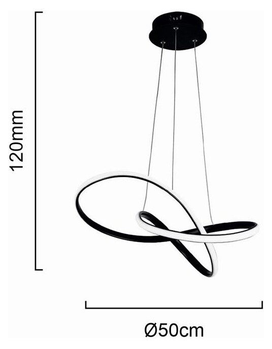 POWERTECH LED φωτιστικό οροφής HLL-0207, 48W, 4000K, Φ50cm x 120cm, μαύρο 6 POWERTECH LED φωτιστικό οροφής HLL-0207, 48W, 4000K, Φ50cm x 120cm, μαύρο - Image 4