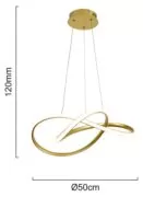 POWERTECH LED φωτιστικό οροφής HLL-0208, 48W, 4000K, Φ50cm x 120cm, χρυσό 10 POWERTECH LED φωτιστικό οροφής HLL-0208, 48W, 4000K, Φ50cm x 120cm, χρυσό 4