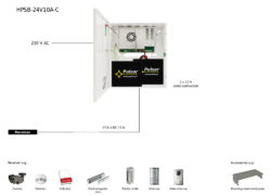 PULSAR τροφοδοτικό HPSB-24V10A-C, 27.6V/10A 2