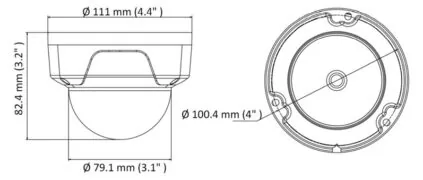 HIKVISION HIWATCH IP κάμερα HWI-D140H, POE, 2.8mm, 4MP, IP67 & IK10 2