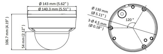 HIKVISION HIWATCH υβριδική κάμερα HWT-D323-Z, 2.7-13.5mm 2MP, IP66, IK10 2