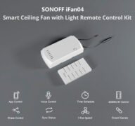 SONOFF smart διακόπτης ανεμιστήρα οροφής IFAN04 με RF χειριστήριο, Wi-Fi 2
