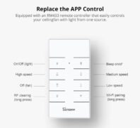 SONOFF smart διακόπτης ανεμιστήρα οροφής IFAN04 με RF χειριστήριο, Wi-Fi 4