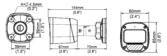 UNIARCH IP κάμερα IPC-B122-APF28, 2.8mm, 2MP, IP67, PoE, IR έως 30m 3
