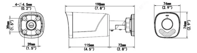 UNIARCH IP κάμερα IPC-B233-APF40W, 4mm, 3MP, IP67, PoE, LED, IR 50m 3