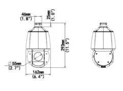 UNIARCH IP κάμερα IPC-P413-X20K, 3MP, PoE+, PTZ, 20x zoom, SD, IP66 3