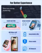 INTIME GPS smartwatch για παιδιά IT-073, 1.83", κάμερα, 4G, IPX5, ροζ 2