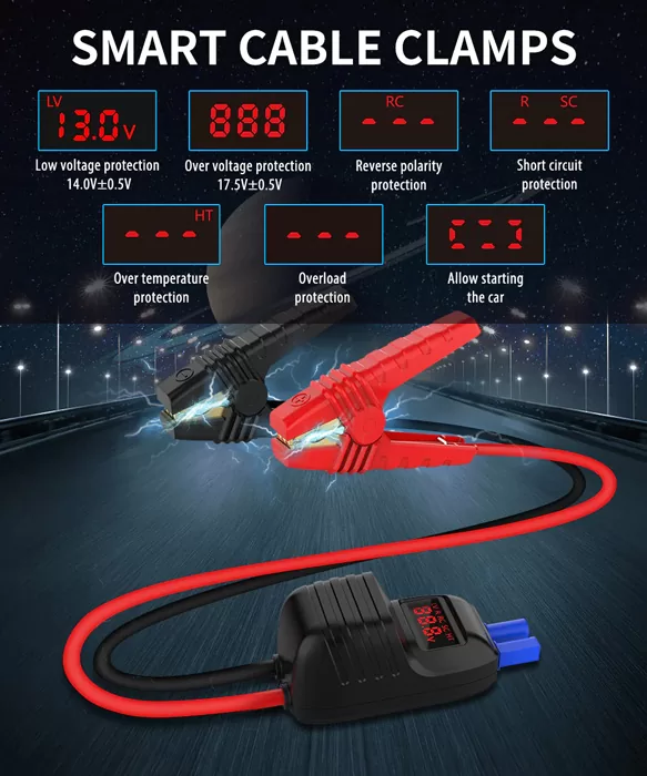 UTRAI εκκινητής μπαταρίας αυτοκινήτου JS-Mini με φακό, 12V/1000A, 13000mah 7 UTRAI εκκινητής μπαταρίας αυτοκινήτου JS-Mini με φακό, 12V/1000A, 13000mah - Image 5