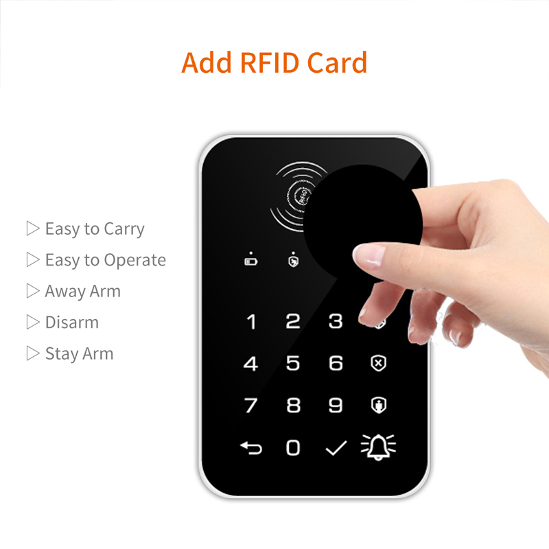 Ασύρματο πληκτρολόγιο συναγερμού K010, αφής, RFID 5 Ασύρματο πληκτρολόγιο συναγερμού K010, αφής, RFID - Image 3
