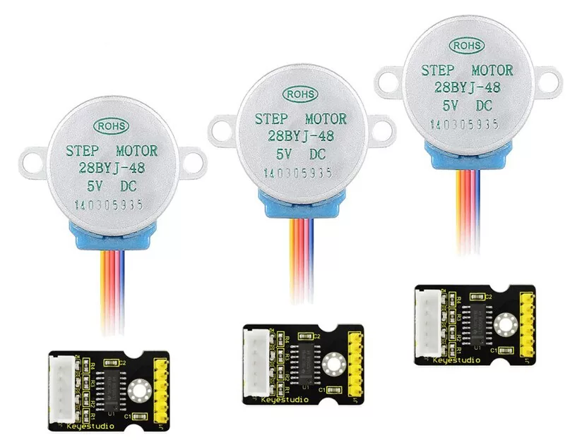 KEYESTUDIO stepper motor drive board και stepper motor KS0327, 5V, 3τμχ 3 KEYESTUDIO stepper motor drive board και stepper motor KS0327, 5V, 3τμχ