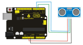 KEYESTUDIO HR-SR04 ultrasonic module KS0328, μπλε, 3τμχ 2
