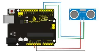 KEYESTUDIO HR-SR04 ultrasonic module KS0328, μπλε, 3τμχ 2
