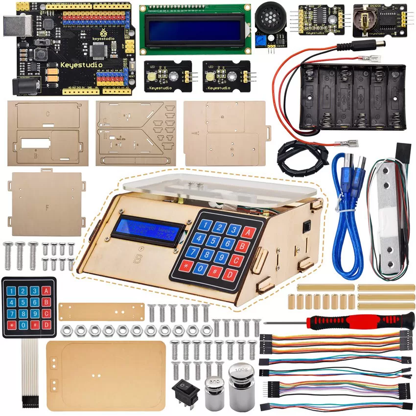 KEYESTUDIO Electronic Scale Kit KS0345 για Arduino 6 KEYESTUDIO Electronic Scale Kit KS0345 για Arduino - Image 4