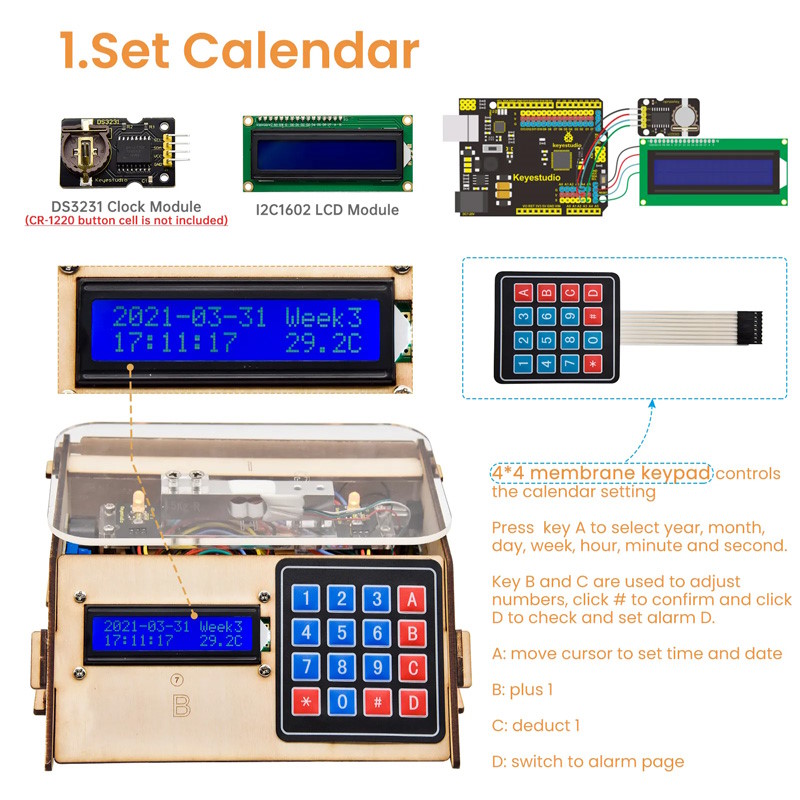 KEYESTUDIO Electronic Scale Kit KS0345 για Arduino 8 KEYESTUDIO Electronic Scale Kit KS0345 για Arduino - Image 6