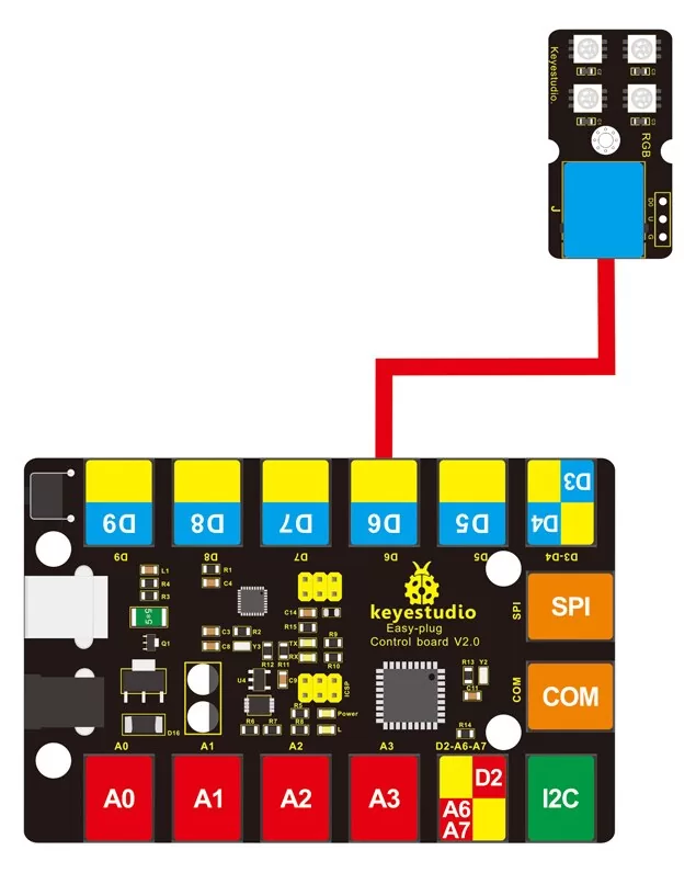 KEYESTUDIO EASY plug 2812 2x2 RGB module KS0370 4 KEYESTUDIO EASY plug 2812 2x2 RGB module KS0370 - Image 2