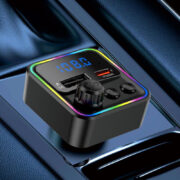 KAKUSIGA FM transmitter & φορτιστής KSC-1982, USB/USB-C, 55W, Bluetooth, μαύρο 2