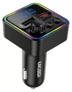 KAKUSIGA FM transmitter & φορτιστής KSC-1982, USB/USB-C, 55W, Bluetooth, μαύρο