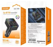 KAKUSIGA FM transmitter & φορτιστής KSC-1982, USB/USB-C, 55W, Bluetooth, μαύρο 4