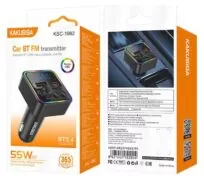 KAKUSIGA FM transmitter & φορτιστής KSC-1982, USB/USB-C, 55W, Bluetooth, μαύρο 4