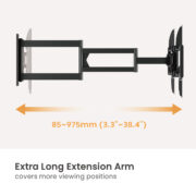 BRATECK επιτοίχια βάση τηλεόρασης LPA95-465XL, 37-86", έως 50kg, full motion 3