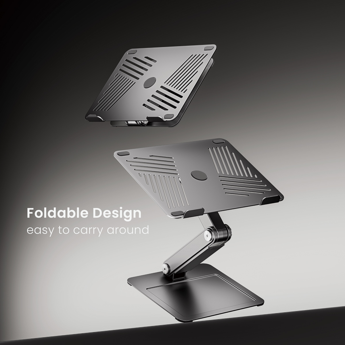 BRATECK μεταλλική βάση για laptop LPS09-02, 11~17", foldable, γκρι 4 BRATECK μεταλλική βάση για laptop LPS09-02, 11~17", foldable, γκρι - Image 2