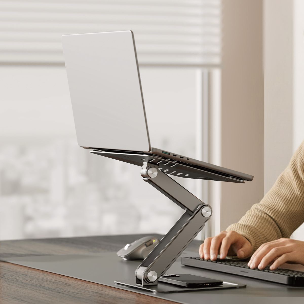 BRATECK μεταλλική βάση για laptop LPS09-02, 11~17", foldable, γκρι 5 BRATECK μεταλλική βάση για laptop LPS09-02, 11~17", foldable, γκρι - Image 3