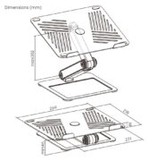BRATECK μεταλλική βάση για laptop LPS09-02, 11~17", foldable, γκρι 15 BRATECK μεταλλική βάση για laptop LPS09-02, 11~17", foldable, γκρι 7