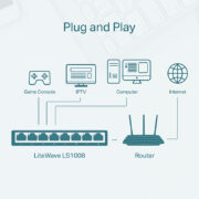 TP-LINK desktop switch LiteWave LS1008, 8-port 10/100Mbps, Ver 1.0 3