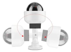 Ψεύτικη κάμερα CCTV LXKAM15 με LED, ηλιακή, λευκή 8 Ψεύτικη κάμερα CCTV LXKAM15 με LED, ηλιακή, λευκή 3