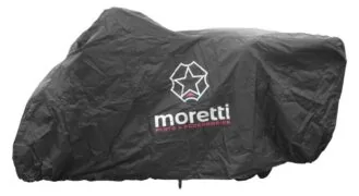 MORETTI κουκούλα μηχανής LXMA2753 με θήκη, L 246x104x127cm, μαύρη