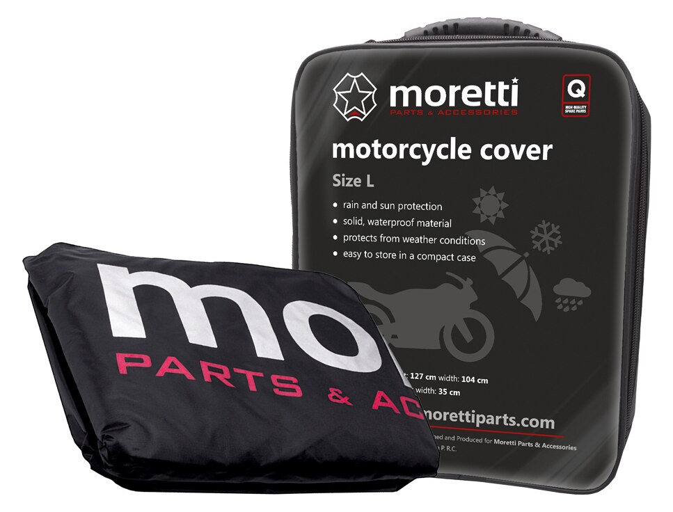 MORETTI κουκούλα μηχανής LXMA2753 με θήκη, L 246x104x127cm, μαύρη 5 MORETTI κουκούλα μηχανής LXMA2753 με θήκη, L 246x104x127cm, μαύρη - Image 3