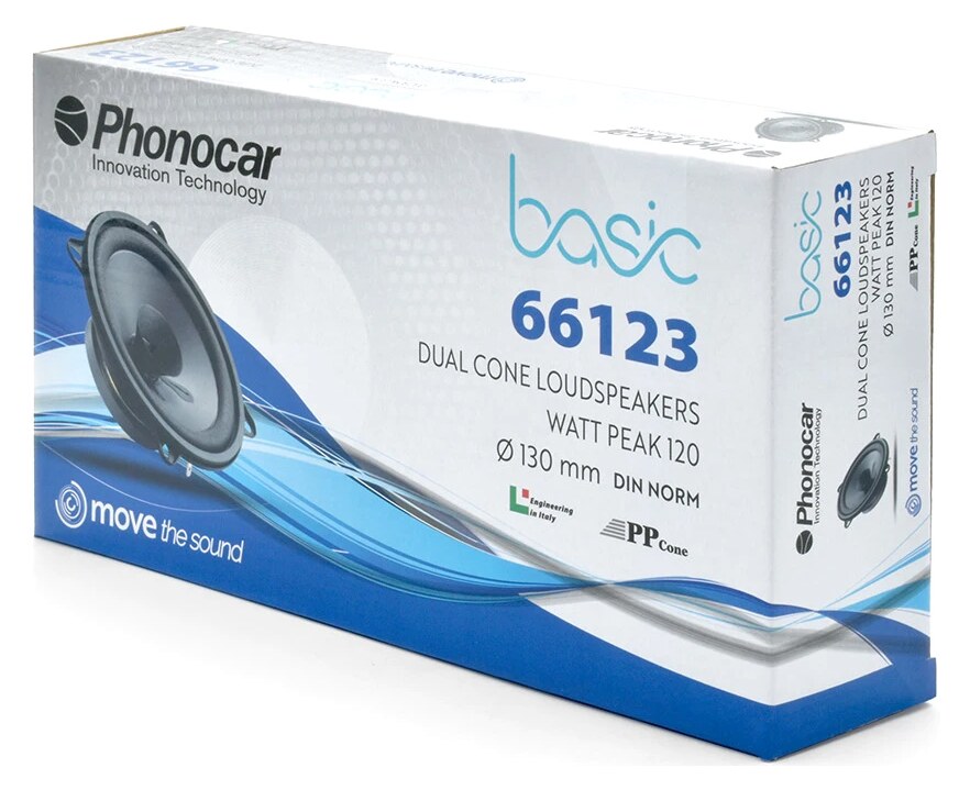 PHONOCAR σετ ηχεία αυτοκινήτου Basic 66123, 5.25", 60W, dual cone 5 PHONOCAR σετ ηχεία αυτοκινήτου Basic 66123, 5.25", 60W, dual cone - Image 3