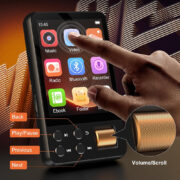 RUIZU MP3 player M19 με οθόνη αφής 2.4", 32GB, Bluetooth, μαύρο 2