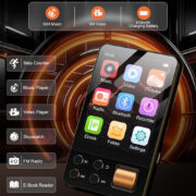 RUIZU MP3 player M19 με οθόνη αφής 2.4", 32GB, Bluetooth, μαύρο 4