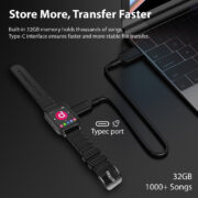 RUIZU MP3 player M8, 1.54", 32GB, Bluetooth, ελληνικό μενού, μαύρο 4