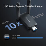MERCUSYS ασύρματος USB αντάπτορας δικτύου MA37BEH, BE6500, Tri-Band, V1.0 8