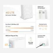 MERCUSYS router MB130-4G, 4G, 1200Mbps AC1200, V1.0 3