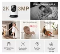 MERCUSYS smart κάμερα MC210, 2K/3MP, WiFi, PTZ, SD, EU/1.0 3