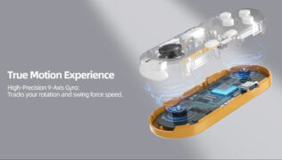 MECOOL σετ ασύρματων motion gamepad KidzMove GM2 για smart TV & TV Box, κίτρινο, 2τμχ 6