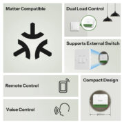 SONOFF smart διακόπτης MINI DUO, 2 κανάλια, WiFi, συμβατός με Matter, 16A, λευκός 13